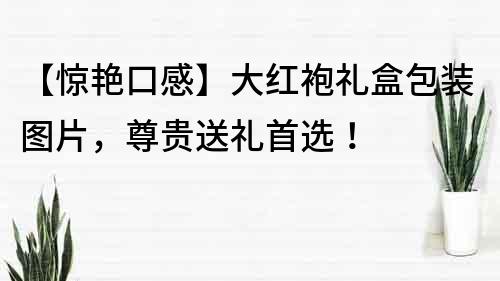 【驚艷口感】大紅袍禮盒包裝圖片，尊貴送禮首選！