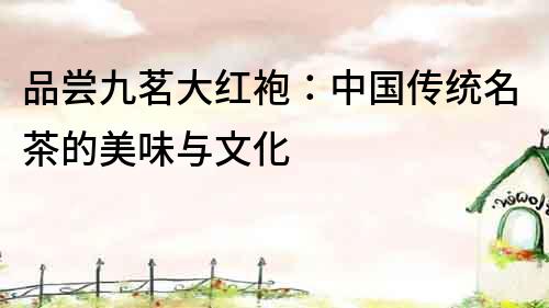 品嘗九茗大紅袍：中國傳統名茶的美味與文化