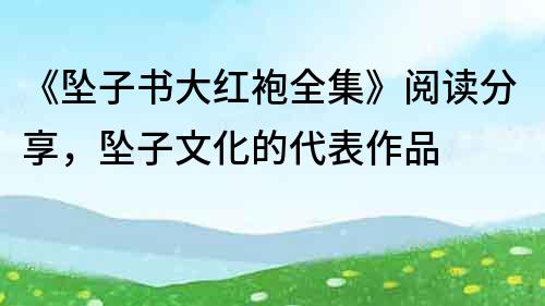 《墜子書大紅袍全集》閱讀分享，墜子文化的代表作品