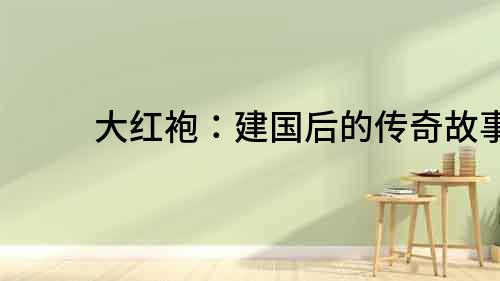 大紅袍：建國后的傳奇故事