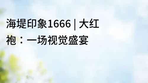 海堤印象1666 | 大紅袍：一場視覺盛宴