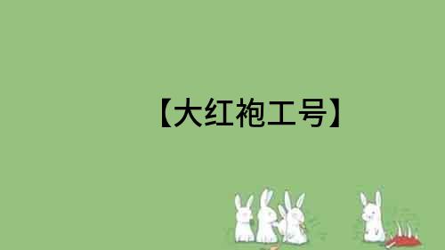 【大紅袍工號】