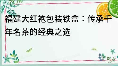 福建大紅袍包裝鐵盒：傳承千年名茶的經典之選