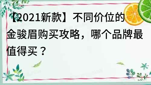 【2021新款】不同價(jià)位的金駿眉購(gòu)買(mǎi)攻略，哪個(gè)品牌最值得買(mǎi)？