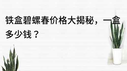 鐵盒碧螺春價格大揭秘，一盒多少錢？