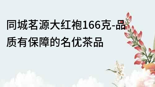 同城茗源大紅袍166克-品質有保障的名優茶品