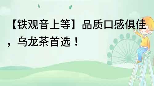 【鐵觀音上等】品質口感俱佳，烏龍茶首選！