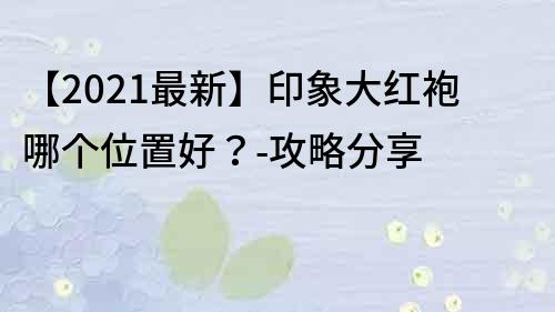【2021最新】印象大紅袍哪個位置好？-攻略分享