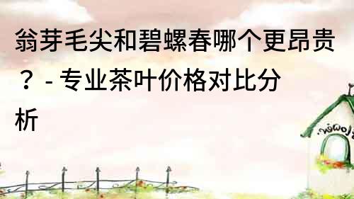 翁芽毛尖和碧螺春哪個更昂貴？ - 專業(yè)茶葉價格對比分析