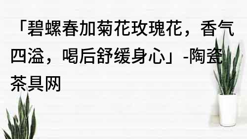 「碧螺春加菊花玫瑰花，香氣四溢，喝后舒緩身心」-陶瓷茶具網
