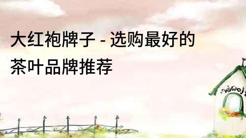 大紅袍牌子 - 選購最好的茶葉品牌推薦