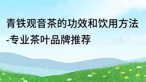 青鐵觀音茶的功效和飲用方法-專業(yè)茶葉品牌推薦