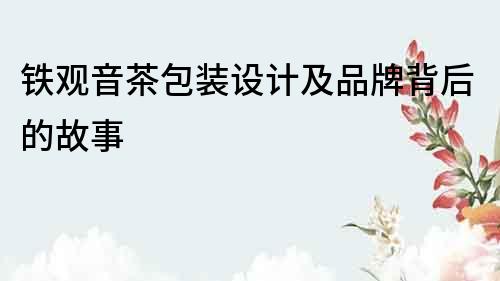 鐵觀音茶包裝設計及品牌背后的故事