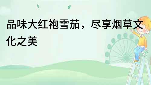 品味大紅袍雪茄，盡享煙草文化之美