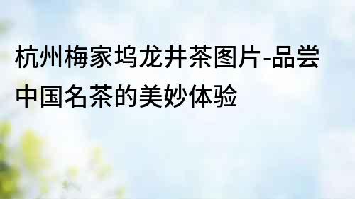 杭州梅家塢龍井茶圖片-品嘗中國名茶的美妙體驗