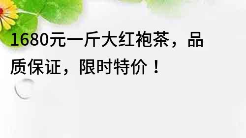 1680元一斤大紅袍茶，品質保證，限時特價！