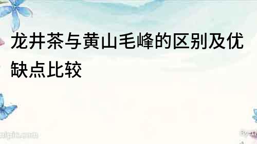 龍井茶與黃山毛峰的區別及優缺點比較