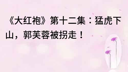 《大紅袍》第十二集：猛虎下山，郭芙蓉被拐走！