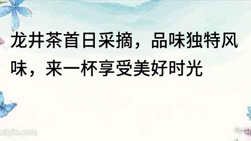 龍井茶首日采摘，品味獨特風味，來一杯享受美好時光