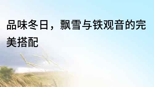 品味冬日，飄雪與鐵觀音的完美搭配