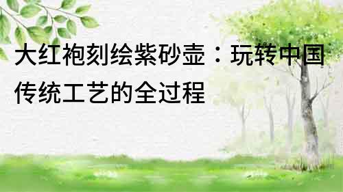 大紅袍刻繪紫砂壺：玩轉中國傳統工藝的全過程