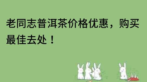 老同志普洱茶價格優惠，購買最佳去處！