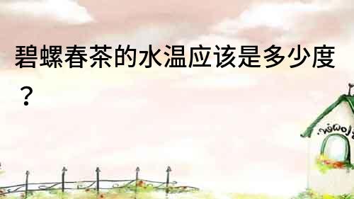 碧螺春茶的水溫應該是多少度？