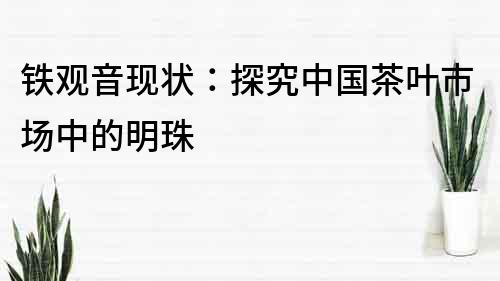 鐵觀音現(xiàn)狀：探究中國(guó)茶葉市場(chǎng)中的明珠