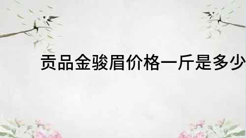 貢品金駿眉價(jià)格一斤是多少？