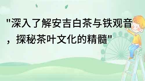 深入了解安吉白茶與鐵觀音，探秘茶葉文化的精髓