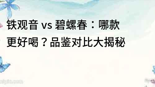 鐵觀音 vs 碧螺春：哪款更好喝？品鑒對比大揭秘