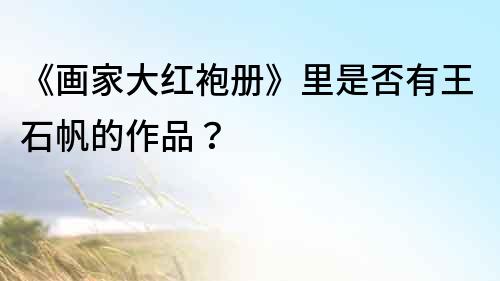 《畫家大紅袍冊》里是否有王石帆的作品？