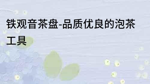 鐵觀音茶盤-品質(zhì)優(yōu)良的泡茶工具