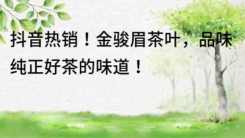 抖音熱銷！金駿眉茶葉，品味純正好茶的味道！
