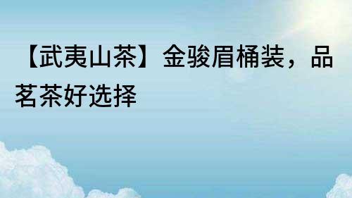 【武夷山茶】金駿眉桶裝，品茗茶好選擇
