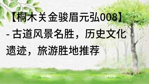 【桐木關(guān)金駿眉元弘008】- 古道風(fēng)景名勝，歷史文化遺跡，旅游勝地推薦