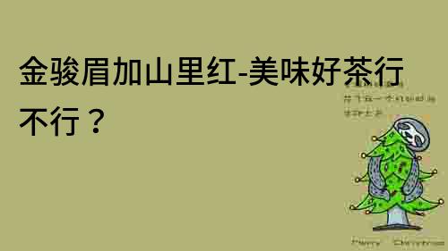 金駿眉加山里紅-美味好茶行不行？