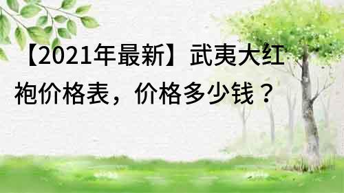 【2021年最新】武夷大紅袍價格表,價格多少錢?