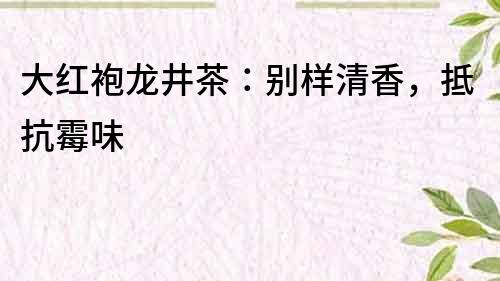 大紅袍龍井茶：別樣清香，抵抗霉味