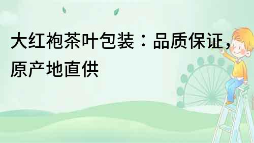 大紅袍茶葉包裝：品質保證，原產地直供