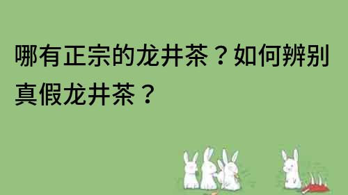 哪有正宗的龍井茶？如何辨別真假龍井茶？