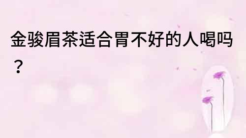 金駿眉茶適合胃不好的人喝嗎？