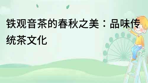 鐵觀音茶的春秋之美：品味傳統(tǒng)茶文化