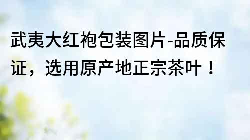 武夷大紅袍包裝圖片-品質保證，選用原產地正宗茶葉！