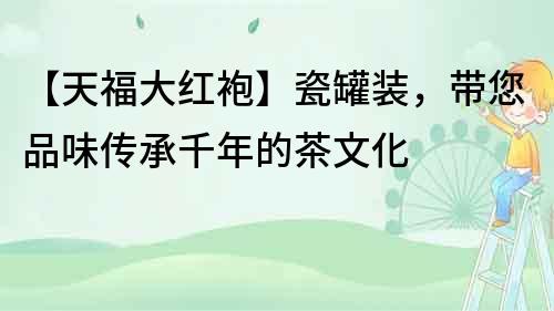 【天福大紅袍】瓷罐裝,帶您品味傳承千年的茶文化
