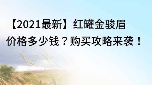 【2021最新】紅罐金駿眉價格多少錢？購買攻略來襲！