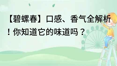 【碧螺春】口感、香氣全解析！你知道它的味道嗎？