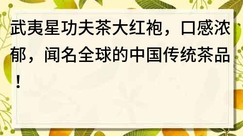 武夷星功夫茶大紅袍，口感濃郁，聞名全球的中國(guó)傳統(tǒng)茶品！