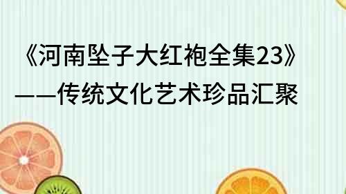 《河南墜子大紅袍全集23》——傳統(tǒng)文化藝術(shù)珍品匯聚