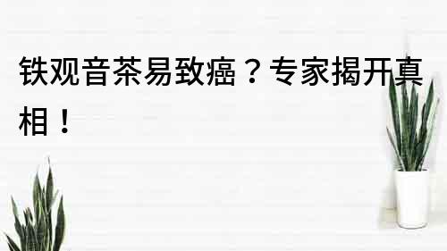 鐵觀音茶易致癌？專家揭開真相！